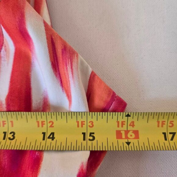 Calvin Klein Womens Abstract Sleeveless Belted Fit & Flare Dress Multicolor Sz 4 - Picture 8 of 11